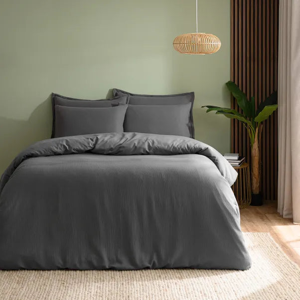 Dunelm- Newston Waffle in Charcoal Grey