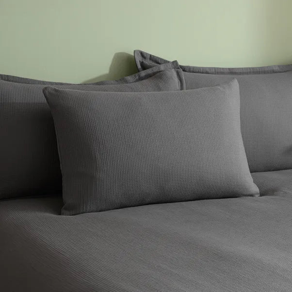 Dunelm- Newston Waffle in Charcoal Grey