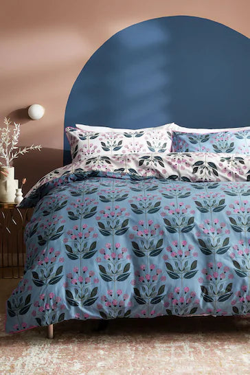 NEXT- Blue Floral Reversible Set