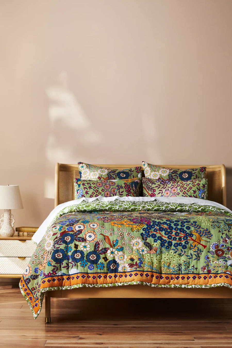 The Printed Textured Set in Green