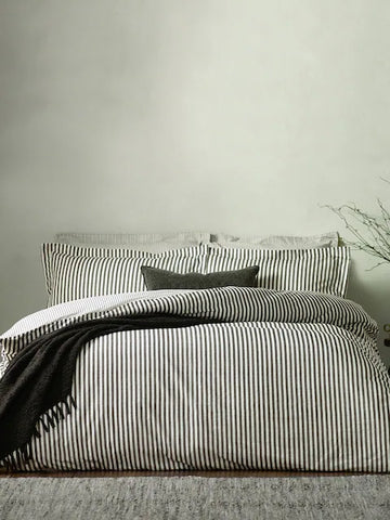 Hebden Striped Cotton in Black