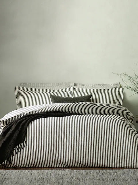 Hebden Striped Cotton in Black