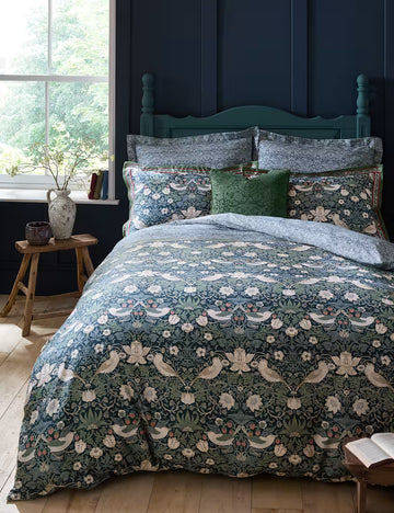 William Morris- Strawberry Thief in Prussian Blue
